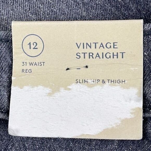 Universal Thread Gray Vintage Straight Cropped Jeans 31x26 Women's 12 NWT - Picture 13 of 15